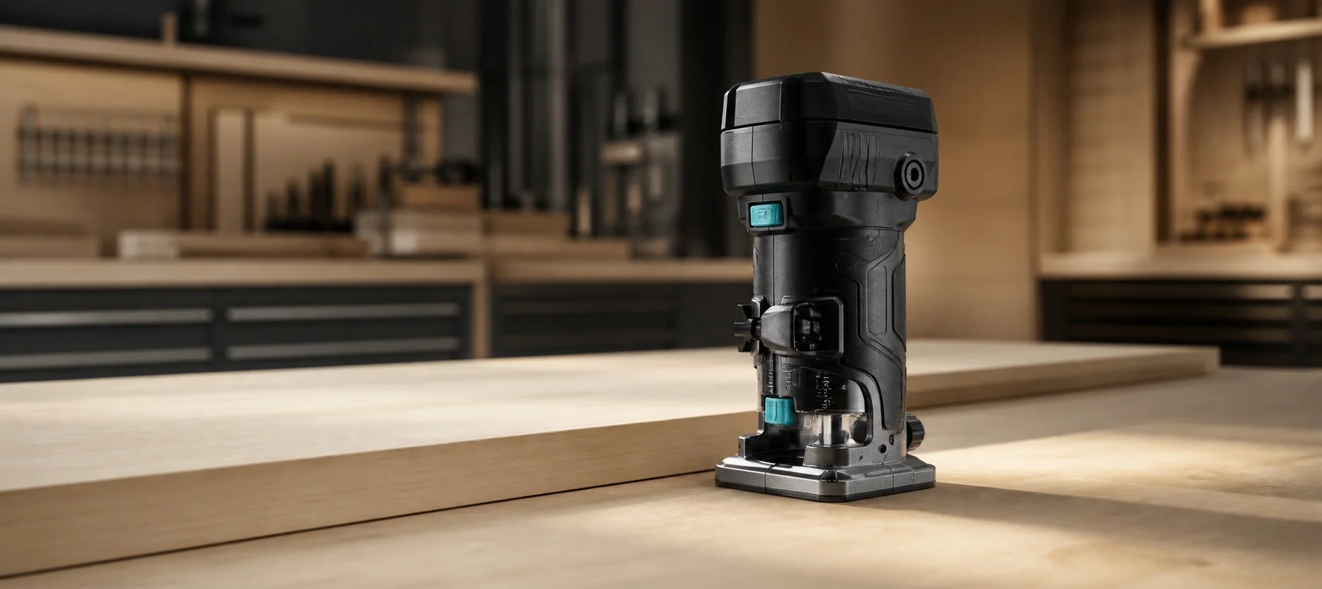 Finishing work with a lightweight tool in the workshop